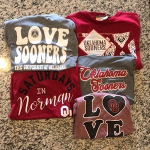 BUNDLE of 3 OU shirts - women’s medium